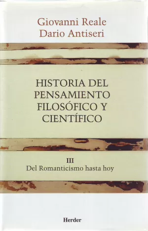HISTORIA DEL PENSAMIENTO FILOSOFICO Y CIENTIFICO (T. 3