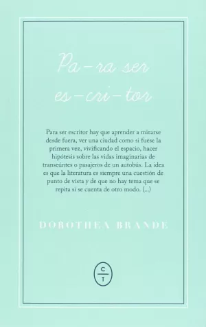 PARA SER ESCRITOR PARA SER ESCRITOR