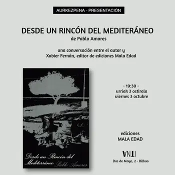 Aurkezpena // Presentación del libro DESDE UN RINCÓN DEL MEDITERRÁNEO de Pablo Amores