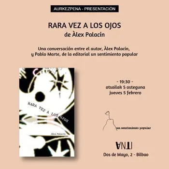 Aurkezpena // Presentación: un sentimiento popular presenta RARA VEZ A LOS OJOS de Àlex Palacín